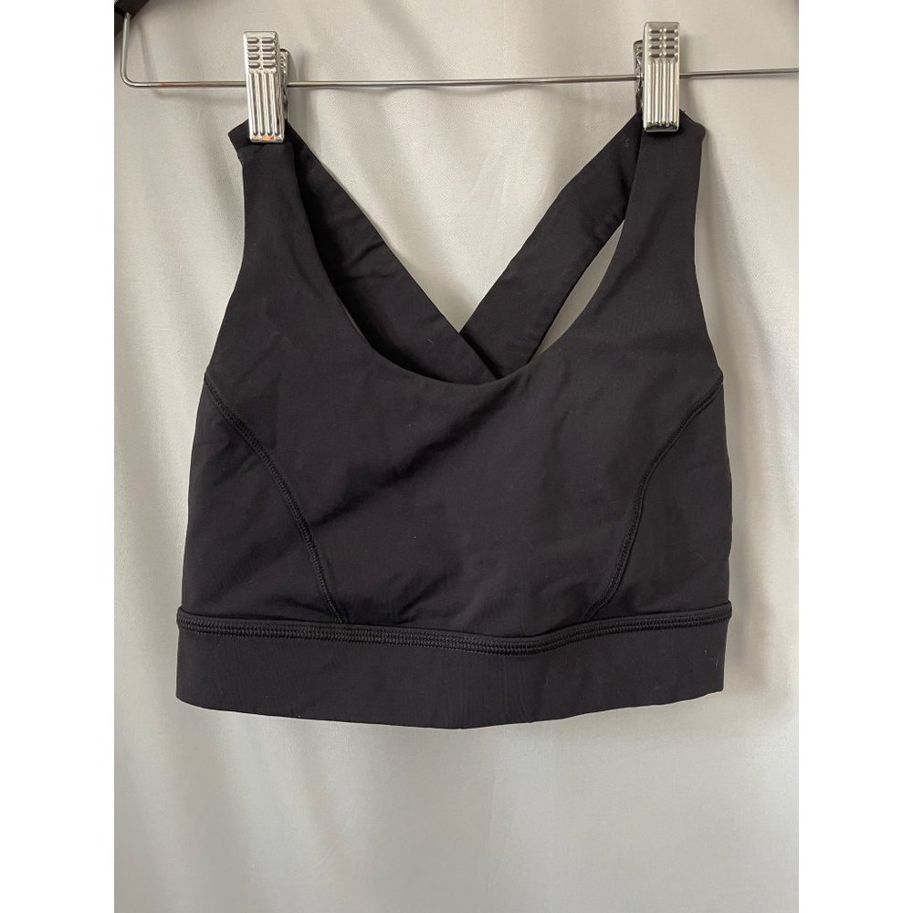 LuLumon Black Sports/Workout Criss Cross Back Bra